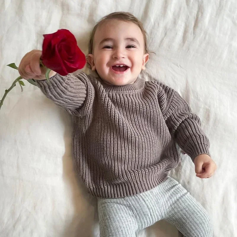 Knit Pullover Sweater — Winter Baby & Toddler Top (0–7T)