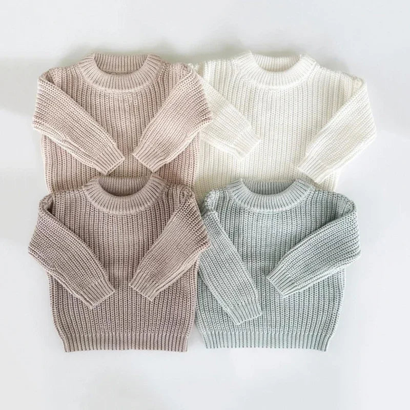 Knit Pullover Sweater — Winter Baby & Toddler Top (0–7T)