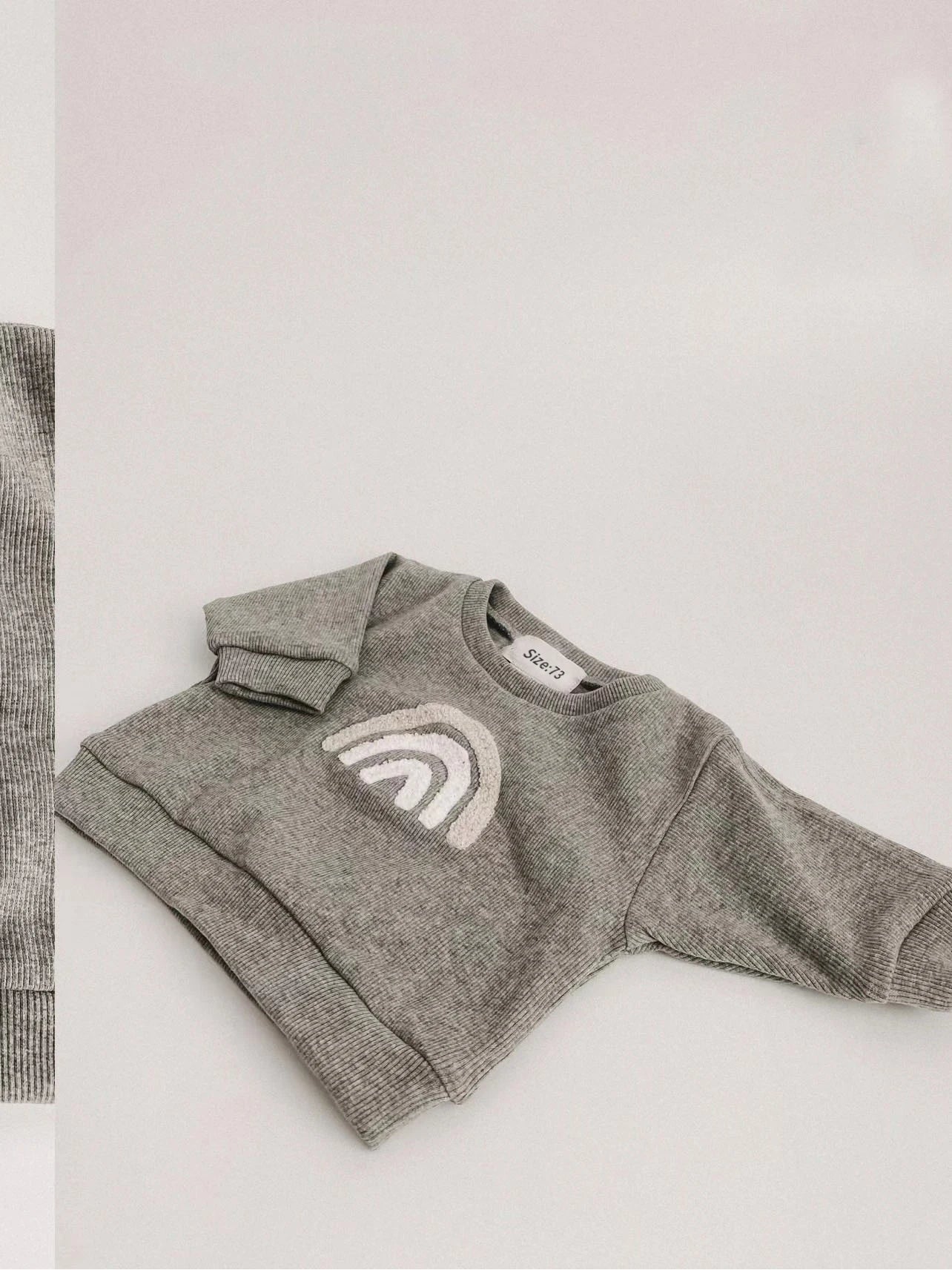 Rainbow Cozy 2-Piece Cotton Set (Sweatshirt + Pants)