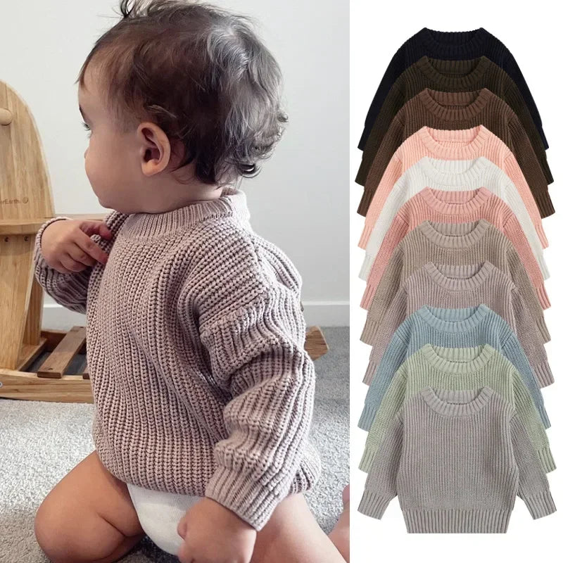 Knit Pullover Sweater — Winter Baby & Toddler Top (0–7T)